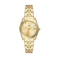 Scarlette Three-Hand Date Gold-Tone Stainless Steel Watch
