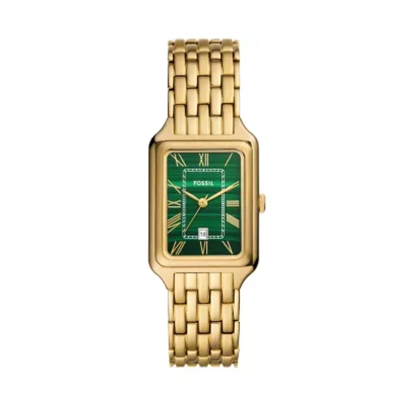 Raquel Three-Hand Date Gold-Tone Stainless Steel Watch
