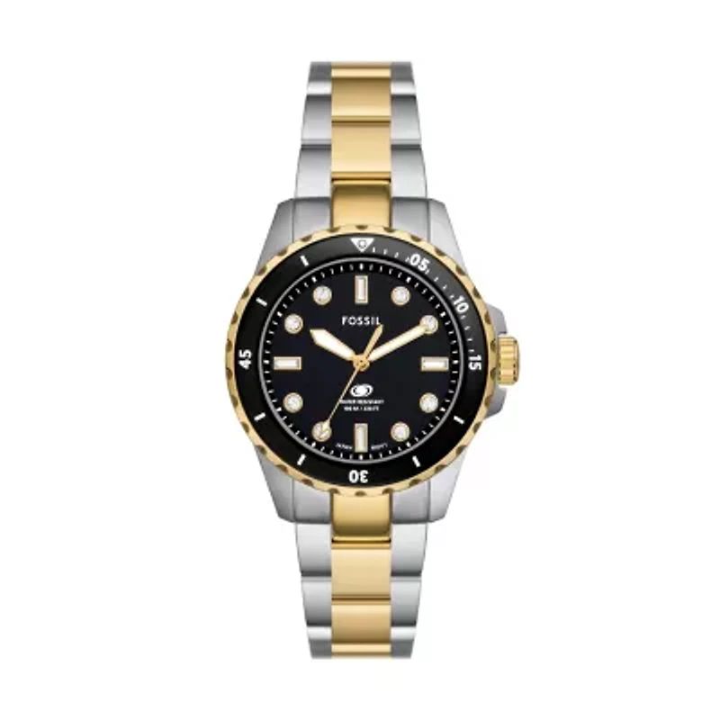 Fossil Blue Dive Three-Hand Two-Tone Stainless Steel Watch