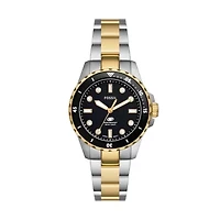 Fossil Blue Dive Three-Hand Two-Tone Stainless Steel Watch