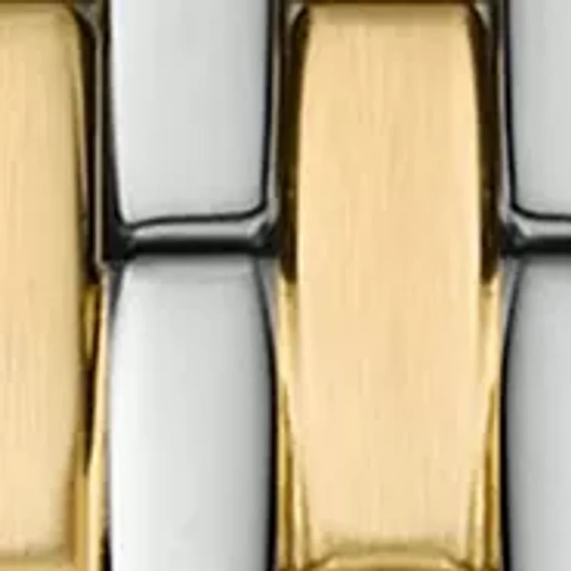 Two Tone Rectangle Face Watch