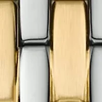 Two Tone Rectangle Face Watch