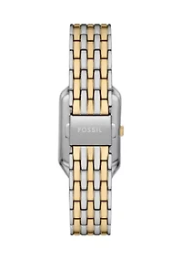 Two Tone Rectangle Face Watch