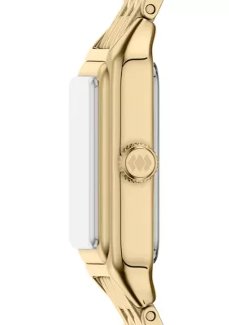 Women's White Gold Tone Analog Watch