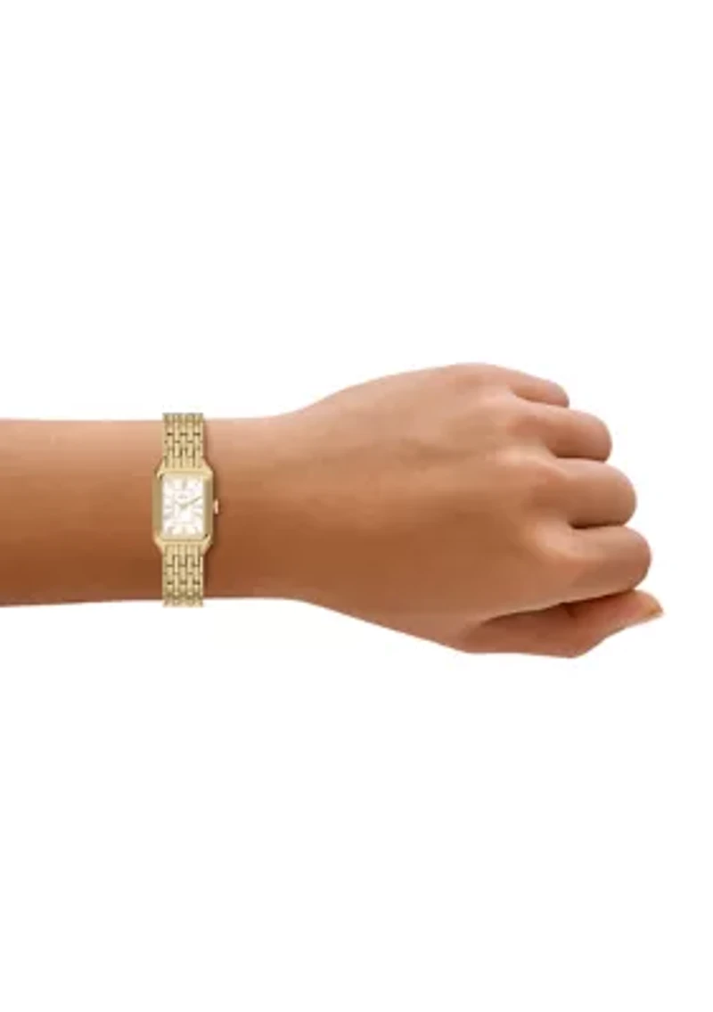 Women's White Gold Tone Analog Watch
