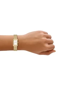 Women's White Gold Tone Analog Watch