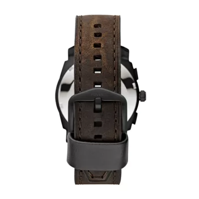Machine Mid-Size Chronograph Brown Leather Watch