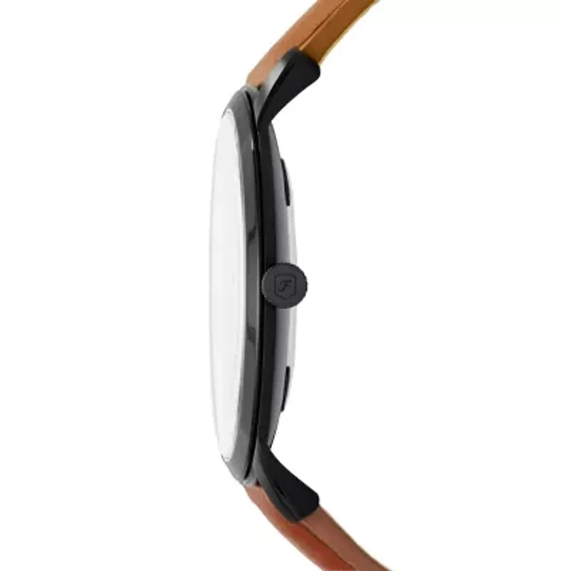 The Minimalist Slim Three-Hand Light Brown Leather Watch