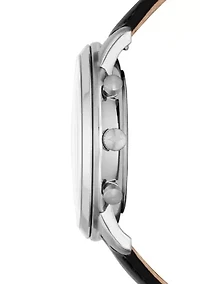 Sterling Silver Leather Watch