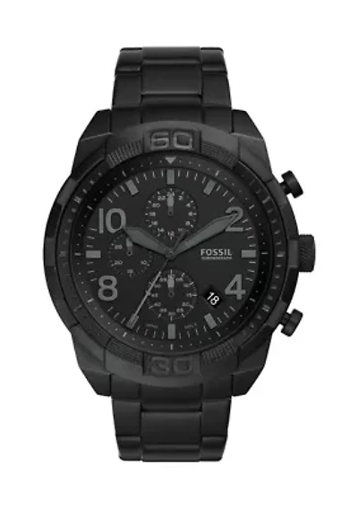 Bronson Chronograph Black Stainless Steel Watch