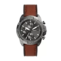 Bronson Chronograph Brown LiteHide™ Leather Watch