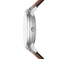 Neutra Moonphase Multifunction Brown Leather Watch