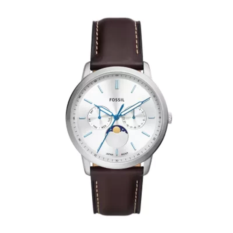 Neutra Moonphase Multifunction Brown Leather Watch