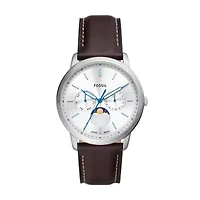 Neutra Moonphase Multifunction Brown Leather Watch