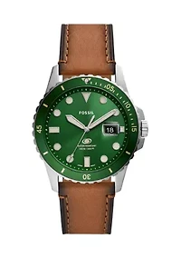 Stainless Steal Leather Watch