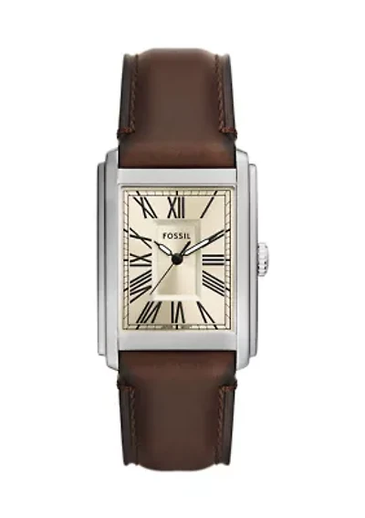 Carraway Three Hand Brown Leather Watch