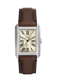 Carraway Three Hand Brown Leather Watch