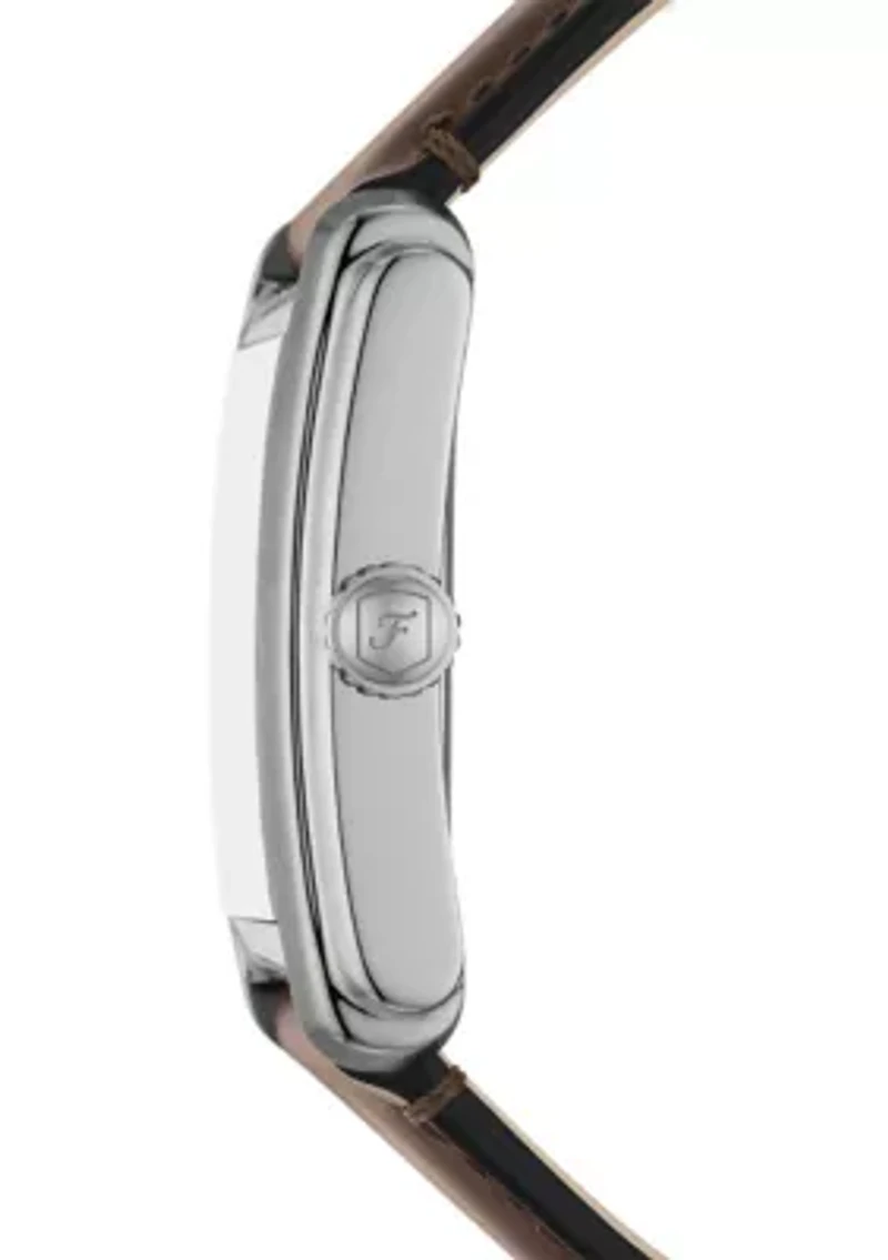 Carraway Three Hand Brown Leather Watch