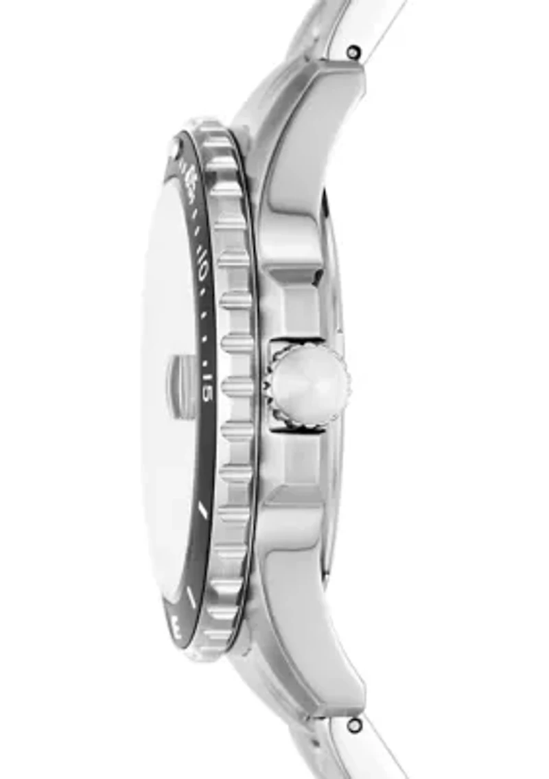 Silver Black Bracelet Watch 