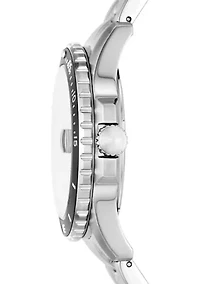 Silver Black Bracelet Watch 