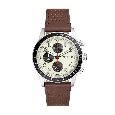 Sport Tourer Chronograph Brown Leather Watch