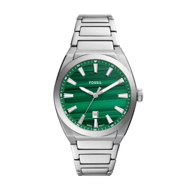 Everett Three-Hand Date Stainless Steel Watch