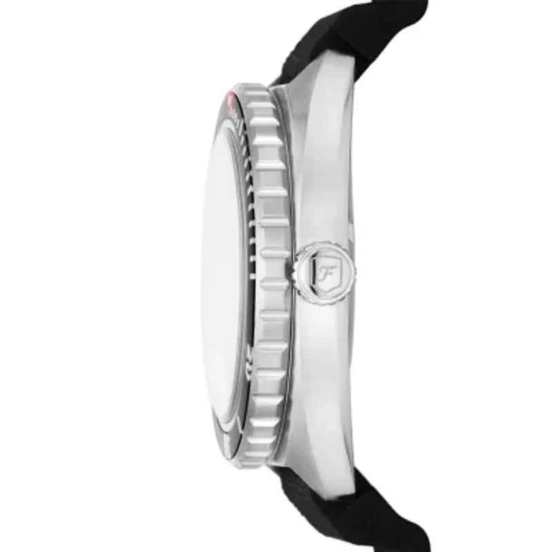 Breaker Three-Hand Date Black Silicone Watch