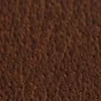 Silver Tone Brown Leather Strap Watch