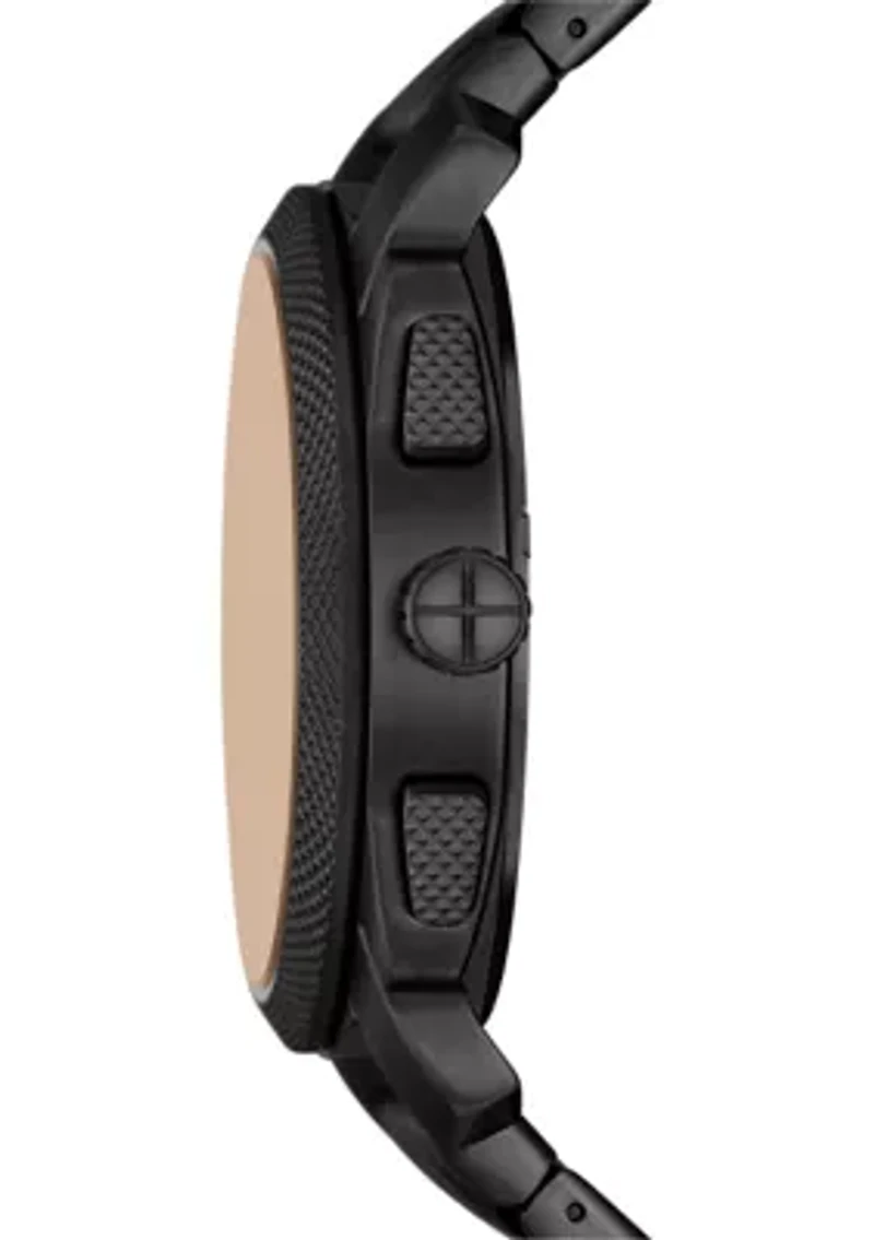 Rose Gold Black Metal Watch