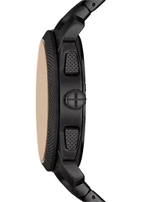 Rose Gold Black Metal Watch