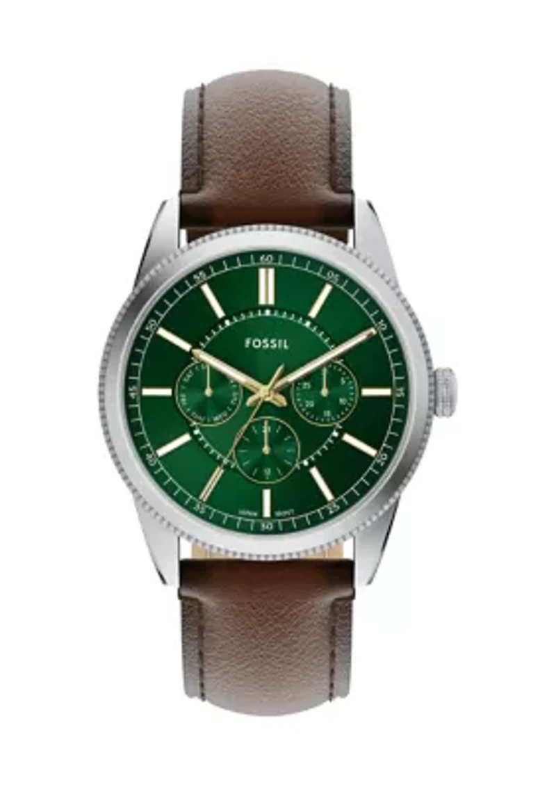 Pearson Multifunction Brown Leather Watch