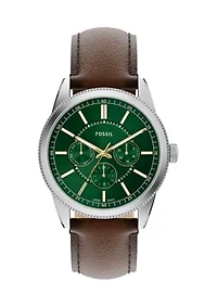 Pearson Multifunction Brown Leather Watch