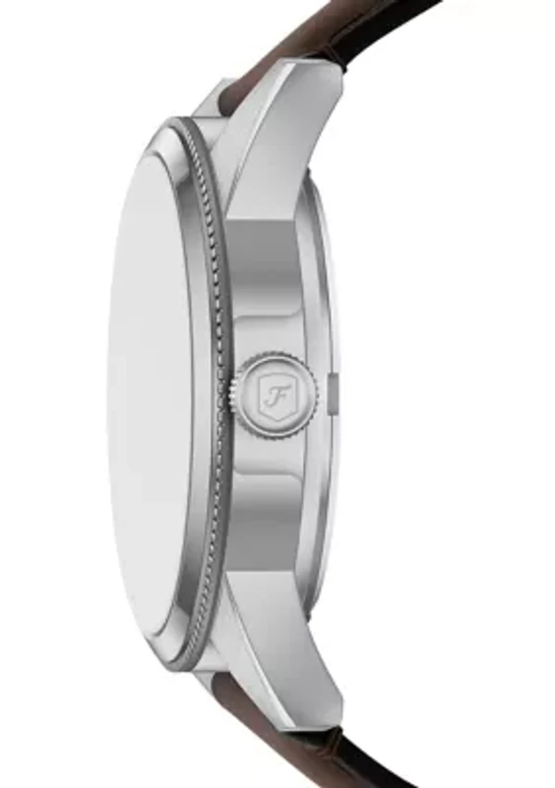 Pearson Multifunction Brown Leather Watch