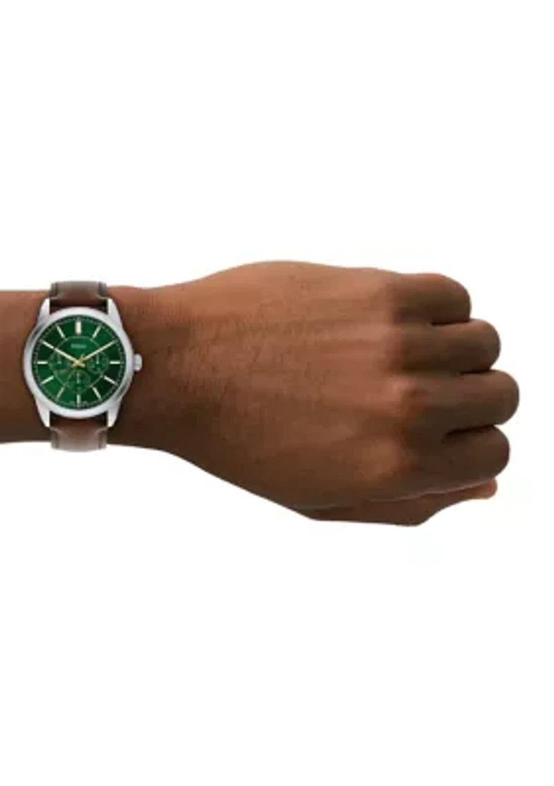 Pearson Multifunction Brown Leather Watch