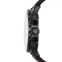 Nate Chronograph Brown Leather Watch