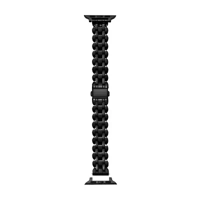 new york black stainless steel scallop band for apple watch®, 38/40/41mm