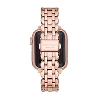 new york rose gold-tone stainless steel scallop band for apple watch®, 38/40/41mm