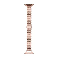 new york rose gold-tone stainless steel scallop band for apple watch®, 38/40/41mm