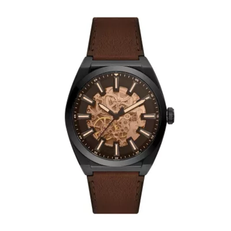 Everett Automatic Dark Brown LiteHide™ Leather Watch