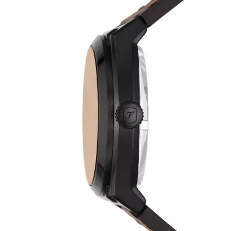 Everett Automatic Dark Brown LiteHide™ Leather Watch