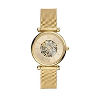 Carlie Automatic Gold-Tone Stainless Steel Mesh Watch