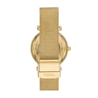 Carlie Automatic Gold-Tone Stainless Steel Mesh Watch