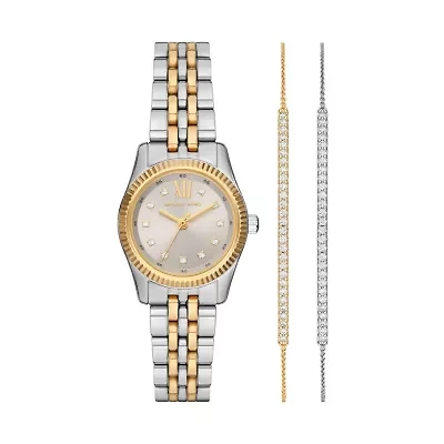 Lexington Three-Hand Two-Tone Stainless Steel Watch and Bracelets Gift Set