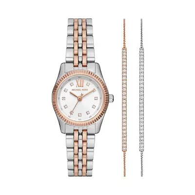 Lexington Three-Hand Two-Tone Stainless Steel Watch and Bracelets Gift Set