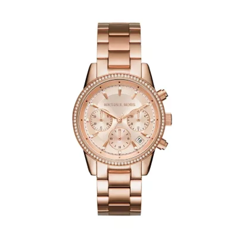 Ritz Chronograph Rose Gold-Tone Stainless Steel Watch