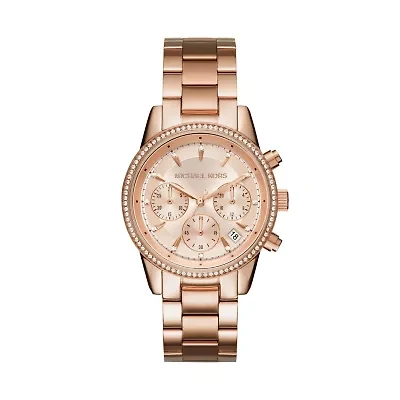 Ritz Chronograph Rose Gold-Tone Stainless Steel Watch