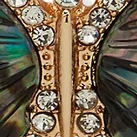 Crystal Motif Butterfly Necklace and Earring Set