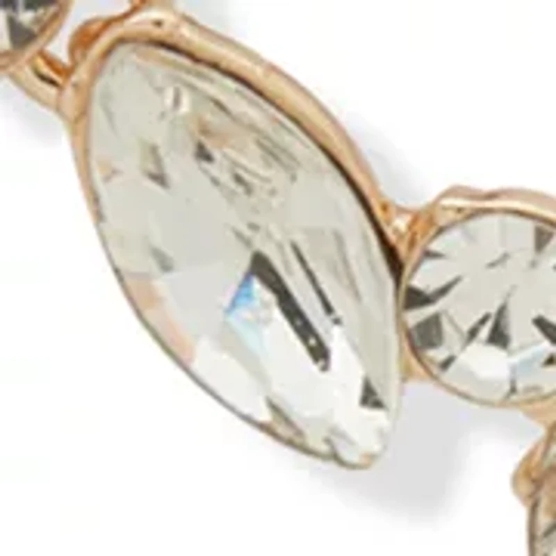 Crystal Navette Stone Necklace and Earring Set