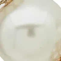 White Pearl Slider Gold Tone Necklace and Earring Set