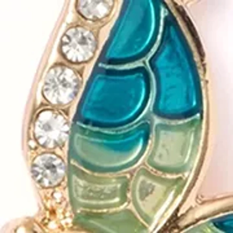 Butterfly Pearl Pendant Necklace and Earring Set